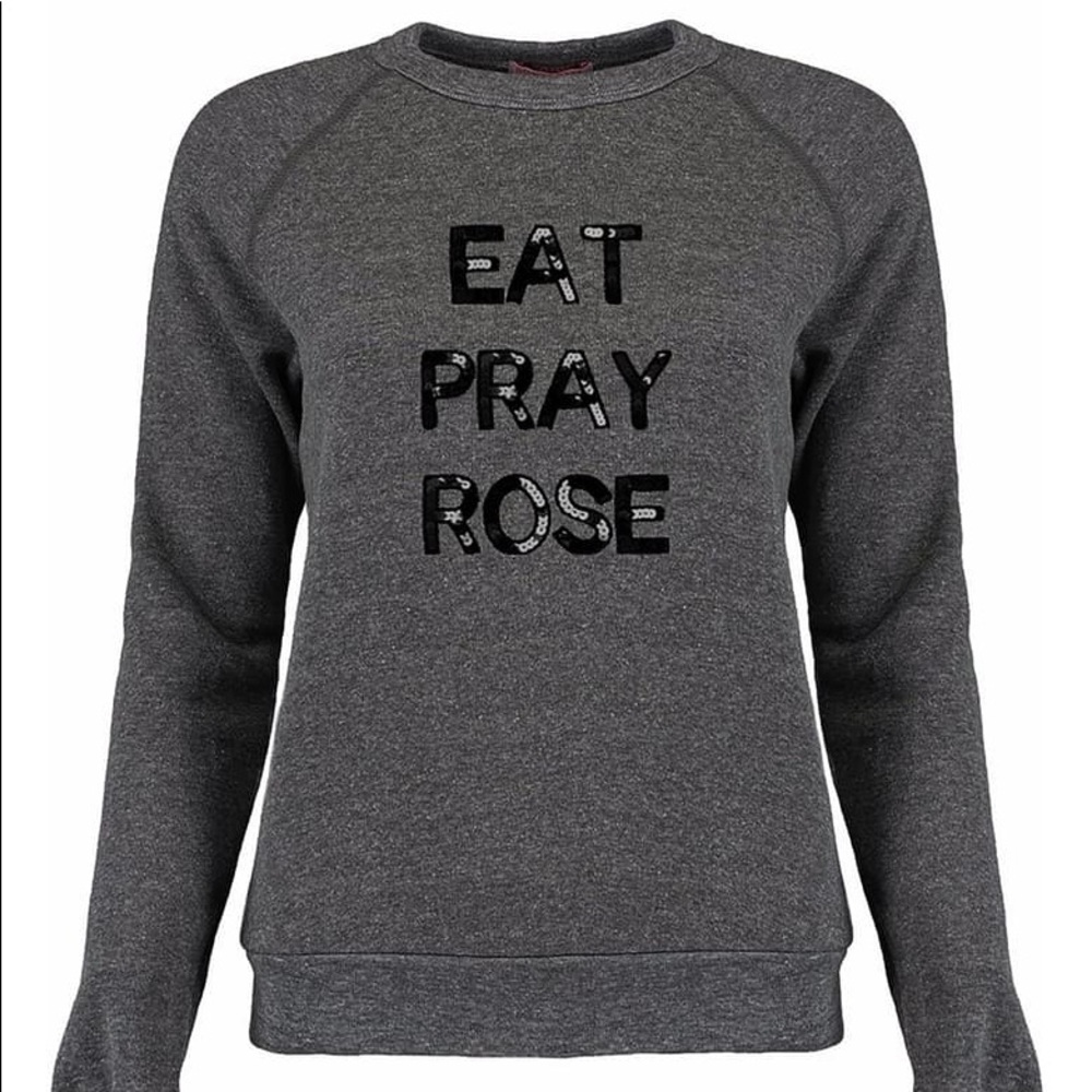 Bow & Drape sequin sweatshirt
